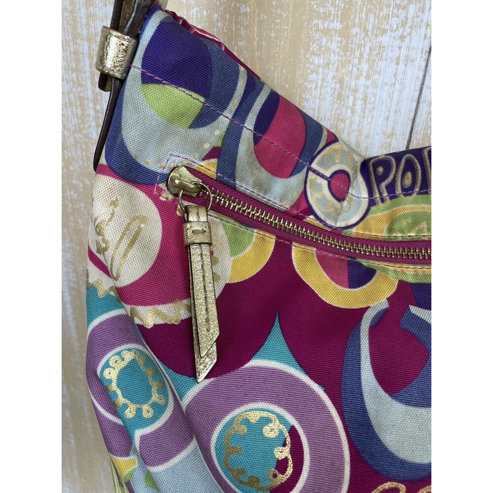Coach Poppy Collection Signature Graffiti 1941 Cross Body Bag Colorful *read - Picture 5 of 16